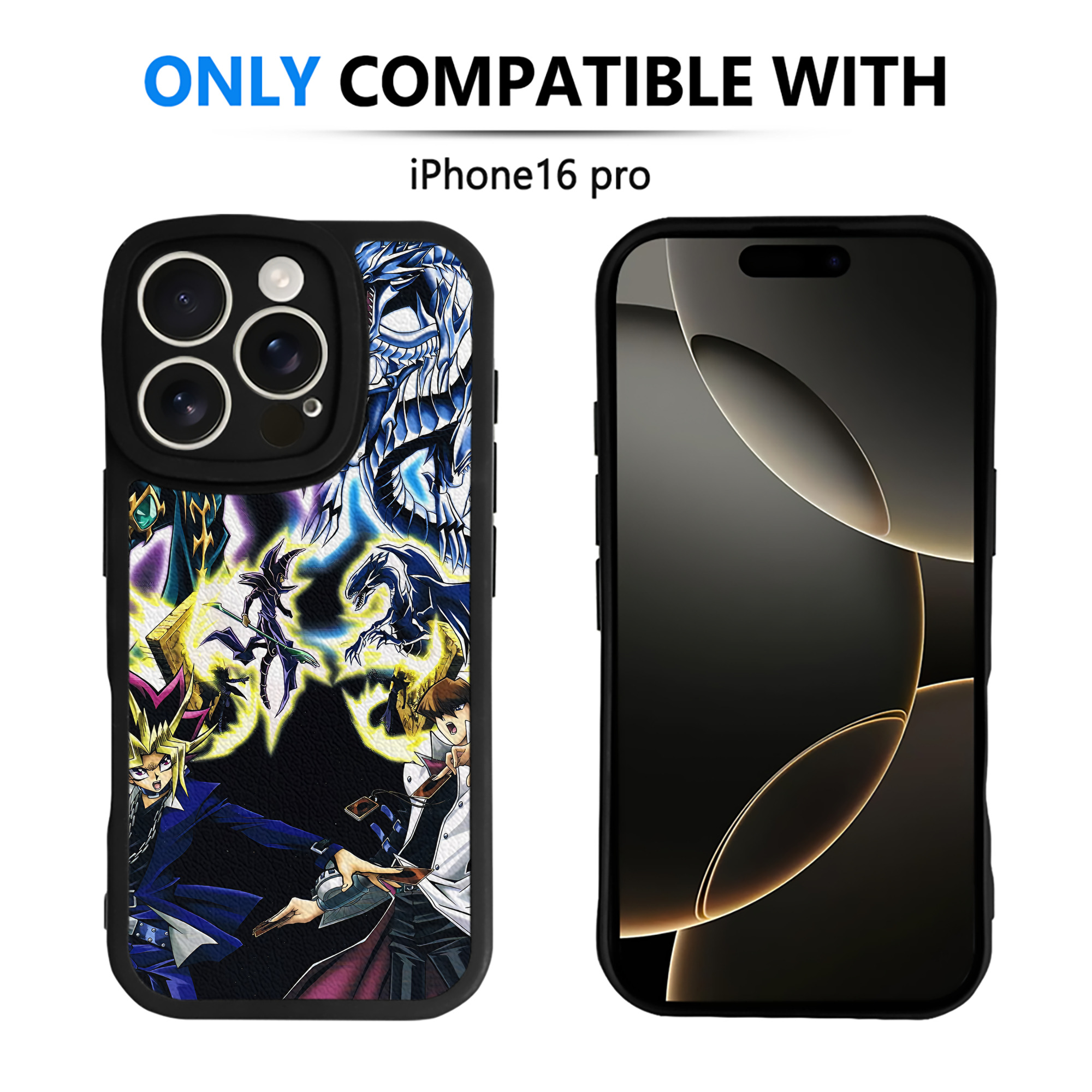 （画像用） 遊☆戯☆王 Yu-Gi-Oh! 【iPhone 16シリーズ対応】シリコンスマホケース（レザー調） 材質：シリコン